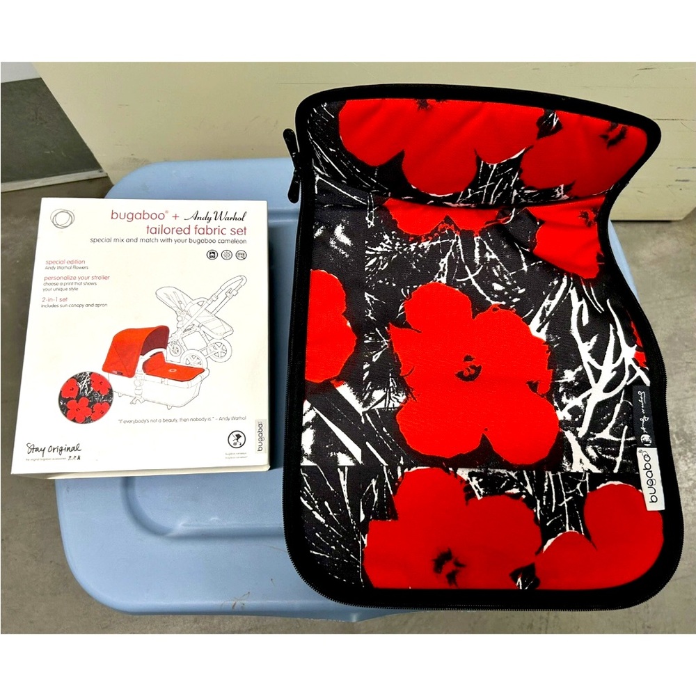 NEW BUGABOO CAMELEON RARE SPECIAL EDITION ANDY WARHOL Flowers Fabric *APRON ONLY